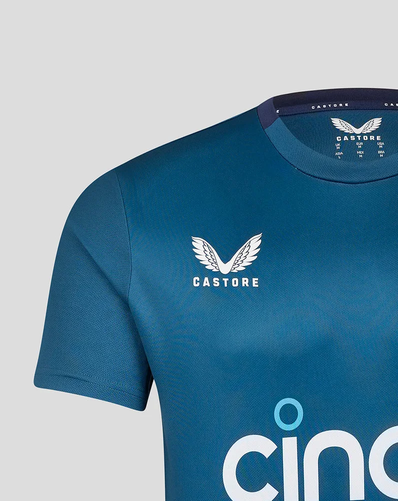 CASTORE  England Cricket Women Training Short Sleeve Tee - Blue, Women’s Short Sleeve Cricket Training Tee for Women | Best Price UAE